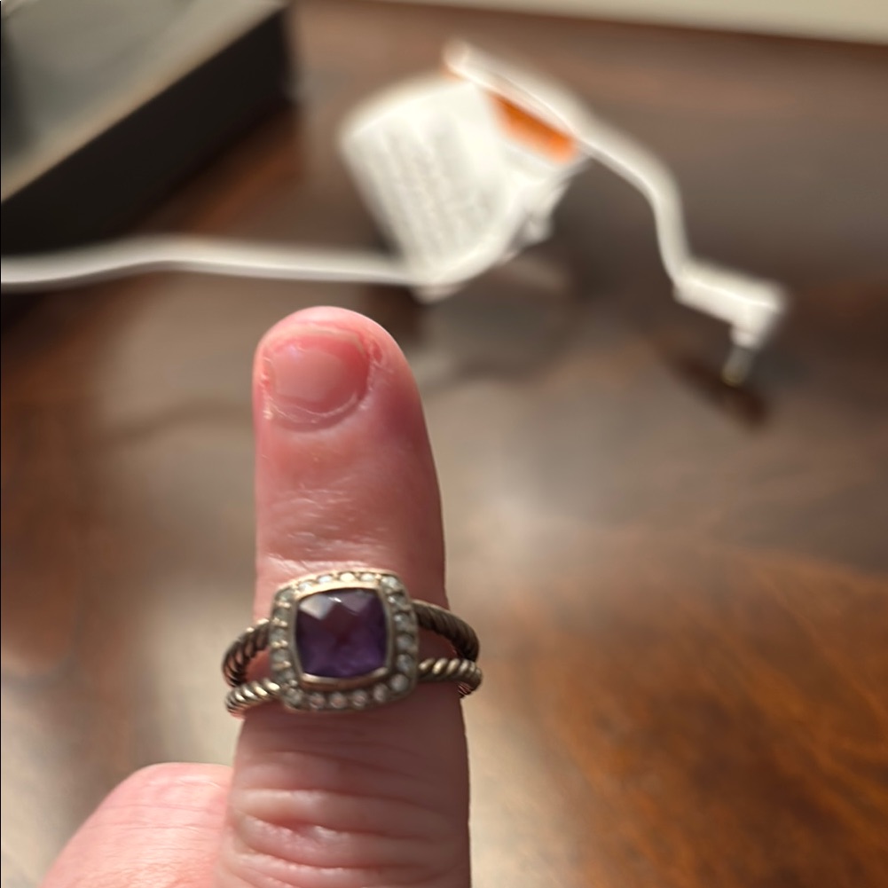 David Yurman Purple And Silver Ring